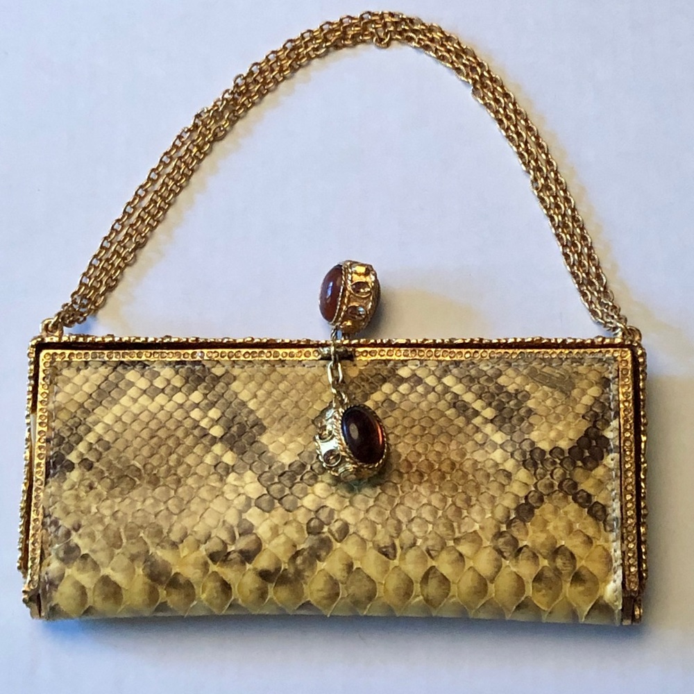 CLARA KASAVINA - Gorgeous Snakeskin Clutch NWOT